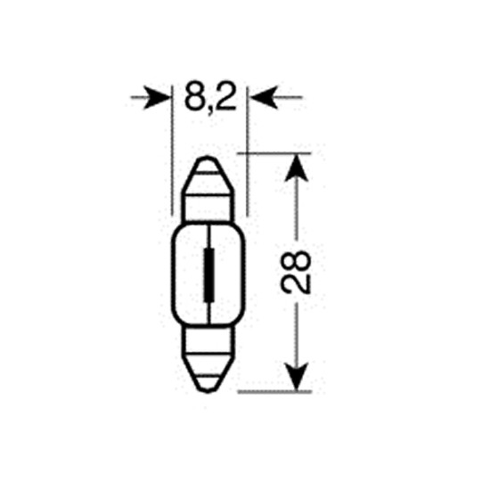 ΛΑΜΠΑΚΙΑ ΣΩΛΗΝΩΤΑ 10W/12V SV7-8 8x28mm