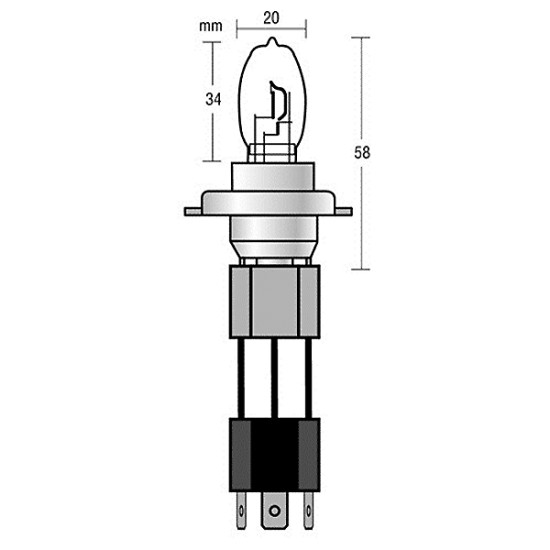 H4 12V 90/100W 5500K - ULTRA WHITE