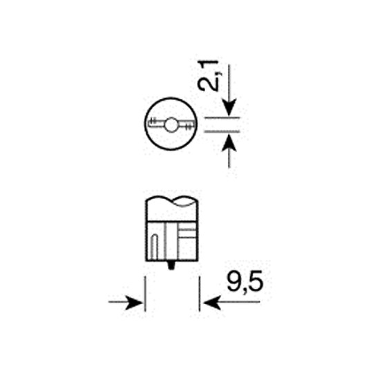 T10 W5W 12V W2,1x9,5d 25lm MEGA-LED2 ΔΙΑΘΛΑΣΗΣ (ΚΑΡΦΩΤΟ-ΑΚΑΛΥΚΟ-ΔΙΠΛΗΣ ΠΟΛΙΚΟΤΗΤΑΣ) BLISTER 2ΤΕΜ.