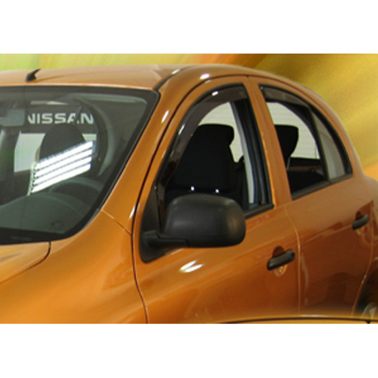 ΑΝΕΜΟΘΡΑΥΣΤΕΣ ΓΙΑ NISSAN MICRA K13 5D 11/2010-2017 ΖΕΥΓΑΡΙ ΑΠΟ ΕΥΚΑΜΠΤΟ ΦΙΜΕ ΠΛΑΣΤΙΚΟ HEKO - 2 ΤΕΜ.