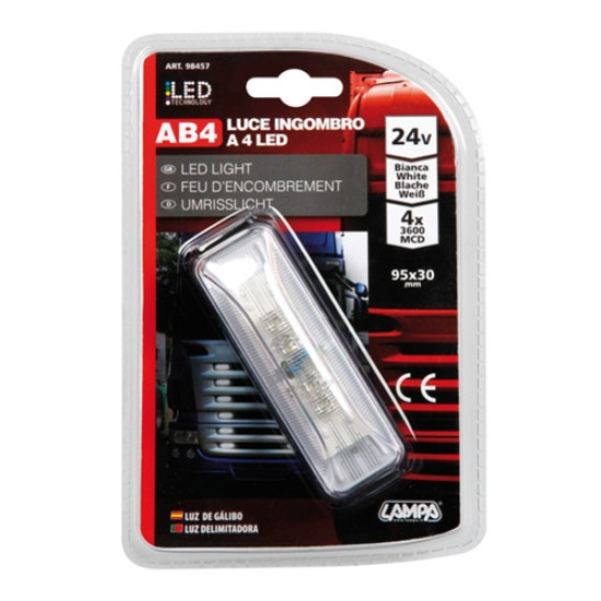 ΦΩΣ ΦΟΡΤΗΓΟΥ 4LED ΛΕΥΚΟ 24V 103mm