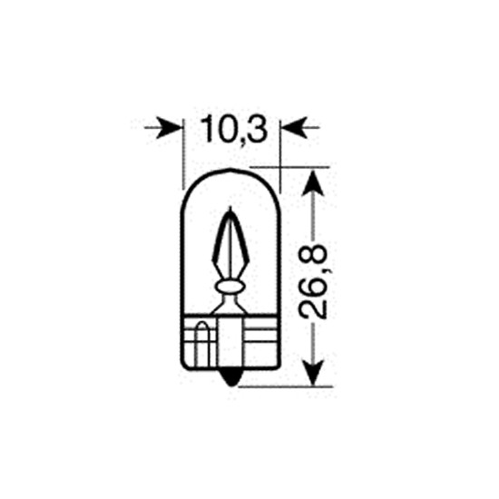 ΛΑΜΠΑ ΑΚΑΛΥΚΗ 12V/2W Τ10