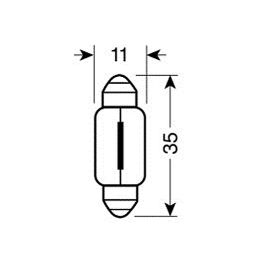 ΛΑΜΠΑΚΙΑ ΜΠΛΕ ΣΩΛΗΝΩΤΑ 12V/C5W 35mm