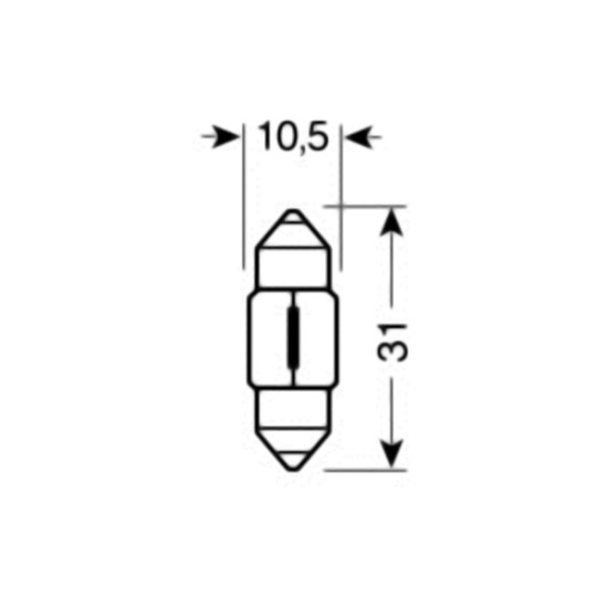 ΛΑΜΠΑΚΙΑ ΣΩΛΗΝΩΤΑ 12V/10w ΚΟΚΚΙΝΑ