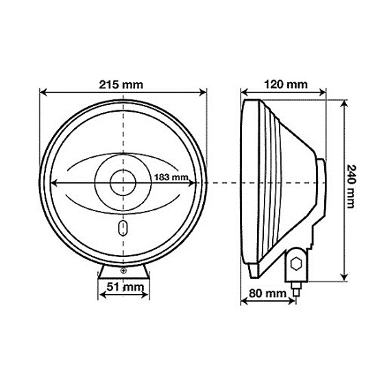 ΠΡΟΒΟΛΕΑΣ ANGEL-EYES 12/24V H3 130W ΛΕΥΚΟΣ