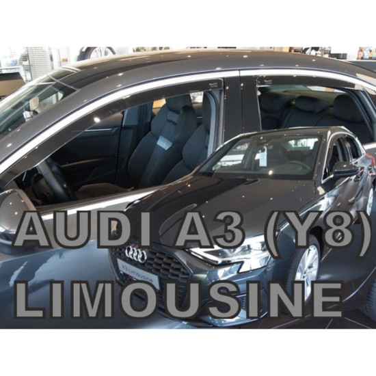 ΑΝΕΜΟΘΡΑΥΣΤΕΣ ΓΙΑ AUDI A3 Y8 LIM. 4D 2020+ ΣΕΤ ΑΥΤΟΚΙΝΗΤΟΥ ΑΠΟ ΕΥΚΑΜΠΤΟ ΦΙΜΕ ΠΛΑΣΤΙΚΟ HEKO - 4 ΤΕΜ.