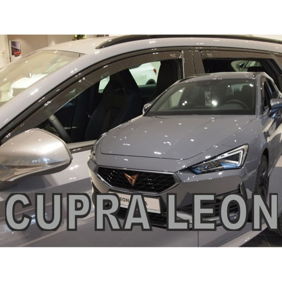 SEAT LEON 5D 2020+ / CUPRA LEON 5D 2020+ - ΣΕΤ ΑΝΕΜΟΘΡΑΥΣΤΕΣ ΑΥΤΟΚΙΝΗΤΟΥ ΑΠΟ ΕΥΚΑΜΠΤΟ ΦΙΜΕ ΠΛΑΣΤΙΚΟ HEKO - 4 ΤΕΜ.