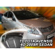 ΑΝΕΜΟΘΡΑΥΣΤΕΣ ΓΙΑ TOYOTA AVENSIS 4D SEDAN 2009+ ΣΕΤ ΑΥΤΟΚΙΝΗΤΟΥ ΑΠΟ ΕΥΚΑΜΠΤΟ ΦΙΜΕ ΠΛΑΣΤΙΚΟ HEKO - 4 ΤΕΜ.