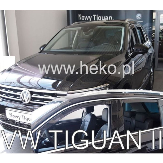 ΑΝΕΜΟΘΡΑΥΣΤΕΣ ΓΙΑ VW TIGUAN II 5D 2015+ ΣΕΤ ΑΥΤΟΚΙΝΗΤΟΥ ΑΠΟ ΕΥΚΑΜΠΤΟ ΦΙΜΕ ΠΛΑΣΤΙΚΟ HEKO - 4 ΤΕΜ.