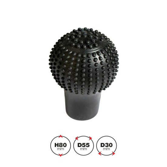 ΚΑΛΥΜΜΑ ΓΙΑ ΠΟΜΟΛΟ ΤΑΧΥΤΗΤΩΝ GEAR KNOB COVER ΜΑΥΡΟ ΣΙΛΙΚΟΝΗΣ 80x55x30mm SIMONI RACING - 1 Τεμ.