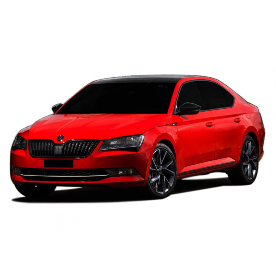 SKODA SUPERB 4D 2015+ TRIM ΜΑΡΚΕ ΠΡΟΦΥΛΑΚΤΗΡΑ ΧΡΩΜΙΟ ΜΕΤΑΛΛΙΚΟ S-Dizayn - 3 τεμ