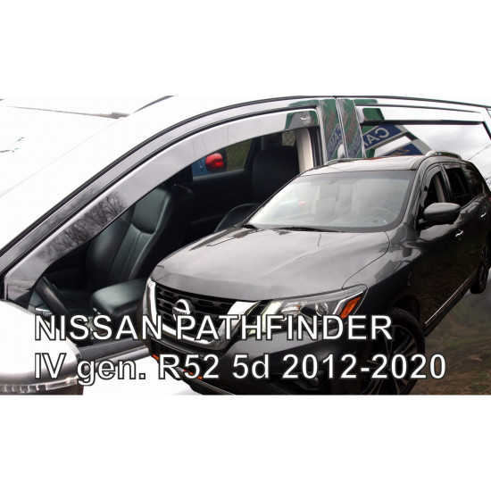 ΑΝΕΜΟΘΡΑΥΣΤΕΣ ΓΙΑ NISSAN PATHFINDER IV R52 5D 2012-2020 ΣΕΤ ΑΥΤΟΚΙΝΗΤΟΥ ΑΠΟ ΕΥΚΑΜΠΤΟ ΦΙΜΕ ΠΛΑΣΤΙΚΟ HEKO - 4 ΤΕΜ.