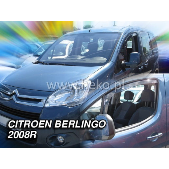 ΑΝΕΜΟΘΡΑΥΣΤΕΣ ΓΙΑ CITROEN BERLINGO/ PEUGEOT PARTNER 2008-2018 ΖΕΥΓΑΡΙ ΑΠΟ ΕΥΚΑΜΠΤΟ ΦΙΜΕ ΠΛΑΣΤΙΚΟ HEKO - 2 ΤΕΜ.