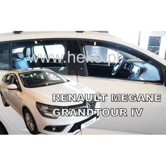 ΑΝΕΜΟΘΡΑΥΣΤΕΣ ΓΙΑ RENAULT MEGANE 5D 2016+  GRANDTOUR WAGON  ΣΕΤ ΑΥΤΟΚΙΝΗΤΟΥ ΑΠΟ ΕΥΚΑΜΠΤΟ ΦΙΜΕ ΠΛΑΣΤΙΚΟ HEKO - 4 ΤΕΜ.