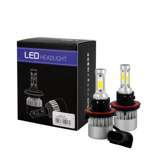 H13  H/L 10>36V 6.500K 10.000lm 80W COB LED EPISTAR 1021 C6 KIT ΜΕ ΑΝΕΜΙΣΤΗΡΑΚΙ M-TECH - 2 ΤΕΜ.