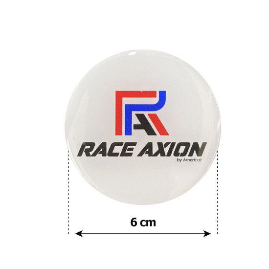 RACE AXION ΑΥΤΟΚΟΛΛΗΤΑ ΖΑΝΤΩΝ 6 cm ΛΕΥΚΟ/ΜΠΛΕ/ΚΟΚΚΙΝΟ/ΜΑΥΡΟ ΣΜΑΛΤΟΥ - 4 ΤΕΜ.