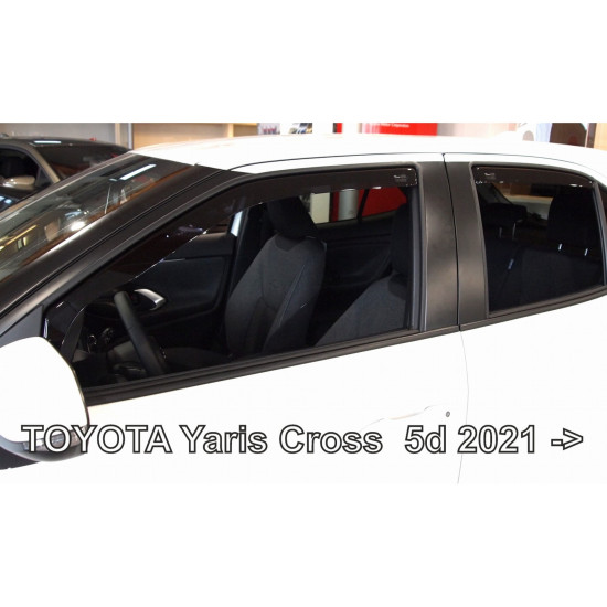 ΑΝΕΜΟΘΡΑΥΣΤΕΣ ΓΙΑ TOYOTA YARIS CROSS 5D 2021+  ΣΕΤ ΑΥΤΟΚΙΝΗΤΟΥ ΑΠΟ ΕΥΚΑΜΠΤΟ ΦΙΜΕ ΠΛΑΣΤΙΚΟ HEKO - 4 ΤΕΜ.