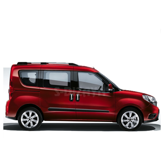 ΧΕΡΟΥΛΙΑ ΠΟΡΤΑΣ ΓΙΑ FIAT DOBLO II 2010+  ΧΡΩΜΙΟΥ ΜΕΤΑΛΛΙΚΑ S-Dizayn - 4 Τεμ.