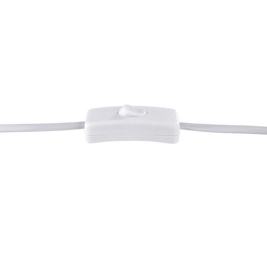 Λάμπα Επιτραπέζια ArteLibre Με Διακόσμηση Κάκτο Λευκό Πορσελάνη 10x17x20cm