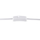Λάμπα Επιτραπέζια ArteLibre Με Διακόσμηση Κάκτο Λευκό Πορσελάνη 10x17x20cm