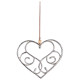 Διακοσμητικό Κρεμαστό ArteLibre Καρδιά Ασημί Μέταλλο 0.5x22.5x18cm