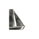 Διακοσμητικό ArteLibre Βάρκα Αντικέ Ασημί Αλουμίνιο 4x15x21cm