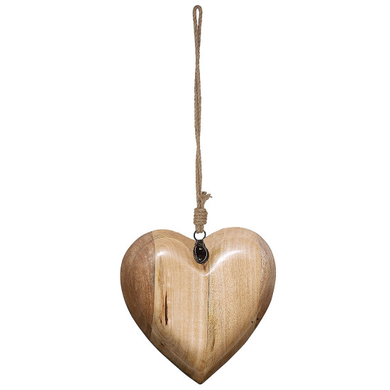 Διακοσμητικό Κρεμαστό ArteLibre Καρδιά Φυσικό Ξύλο 8x30x30cm