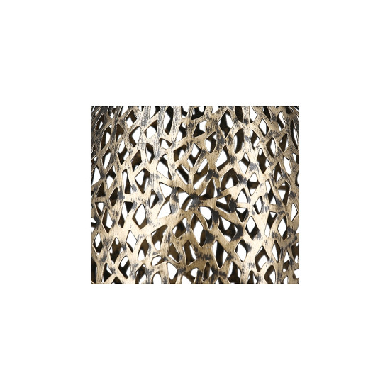 Φανάρι ArteLibre Με Διακόσμηση Λουλούδια Αντικέ Χρυσό Μέταλλο 11cm