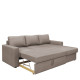 Καναπές Κρεβάτι Γωνιακός ArteLibre SOFIA Taupe 220x155x81cm