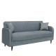 Καναπές Κρεβάτι Τριθέσιος ArteLibre LUKAS Ανοιχτό Γκρι 190x84x86cm