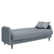 Καναπές Κρεβάτι Τριθέσιος ArteLibre LUKAS Ανοιχτό Γκρι 190x84x86cm