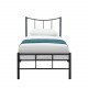 Κρεβάτι Μονό ROSE Μαύρο Μέταλλο 208x93.8x100cm (Στρώμα 90x200cm)