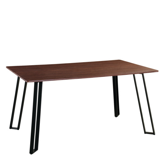 Τραπέζι Τραπεζαρίας ArteLibre SARTHA Καρυδί/Μαύρο MDF/Μέταλλο 150x90x75cm