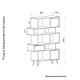 Βιβλιοθήκη ArteLibre MATCH Με Σχέδιο Φυσικό/Ανθρακί Μοριοσανίδα 95x35x150cm