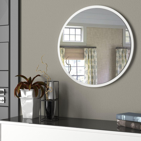 Καθρέπτης Τοίχου ArteLibre MAKUR Λευκό Μοριοσανίδα/Γυαλί 60x60cm