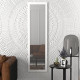 Καθρέπτης Τοίχου ArteLibre BHAVITH Λευκό Μοριοσανίδα/Γυαλί 160x45cm