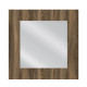 Καθρέπτης Τοίχου ArteLibre AAINA Καρυδί Μοριοσανίδα/Γυαλί 90x90cm