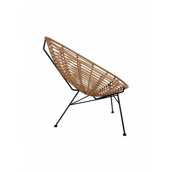 Καρέκλα Κήπου ArteLibre AELIUS Φυσικό/Μαύρο Μέταλλο/Rattan 72x62x78cm