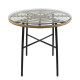Τραπέζι Κήπου ArteLibre APPIUS Φυσικό/Μαύρο Μέταλλο/Rattan/Γυαλί 70x70x74cm