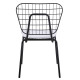 Καρέκλα Μεταλλική ArteLibre ALNUS Με Μαξιλάρι Μαύρο 53x55x79cm