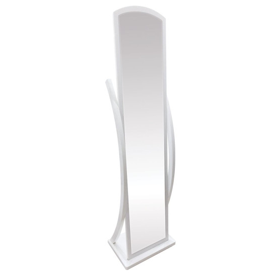Καθρέπτης ArteLibre Δαπέδου ERCOLANO Λευκό Μελαμίνη/Γυαλί 44x29x164.5cm