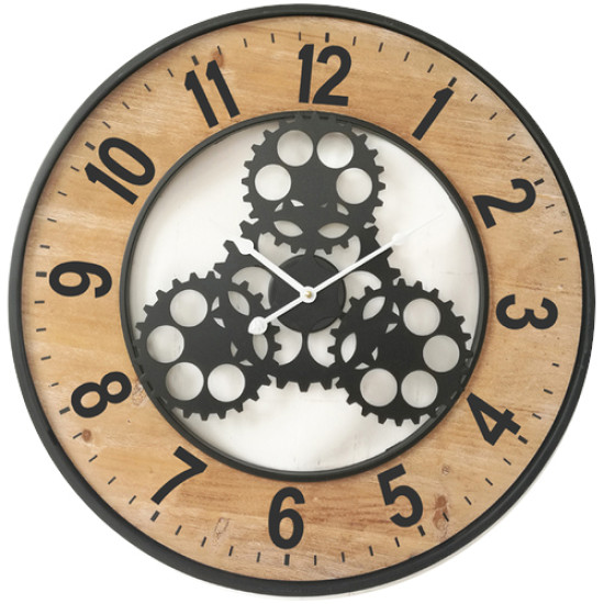 Ρολόι Τοίχου ArteLibre Ξύλο/Μέταλλο Φ60x4cm