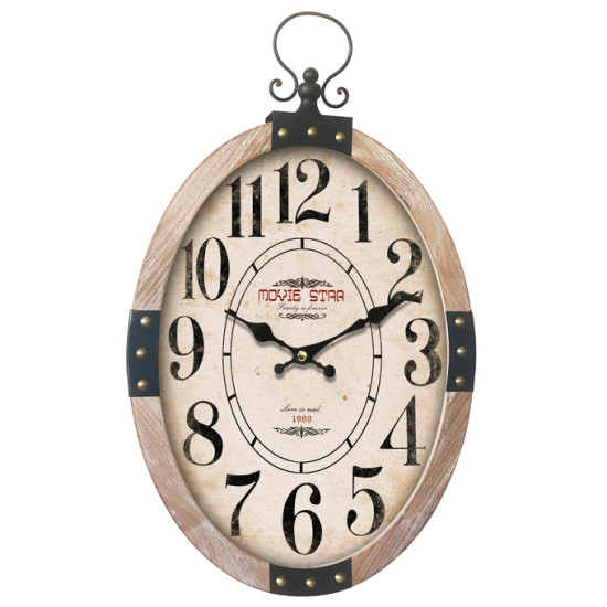 Ρολόι Τοίχου ArteLibre Ξύλο/Μέταλλο 43.5x71.5x6.5cm