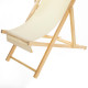 Καρέκλα Πτυσσόμενη ArteLibre TIOMAN Μπεζ Ξύλο/Ύφασμα 123x58x79-92cm