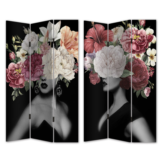 Παραβάν ArteLibre "Γυναίκα Με Λουλούδια" Καμβάς/Ξύλο 120x180x2.5cm