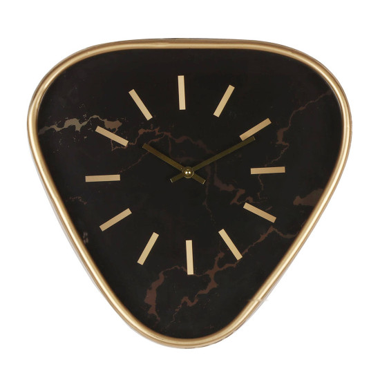 Ρολόι Τοίχου ArteLibre Μαύρο/Χρυσό Μέταλλο/MDF 40x38x6cm