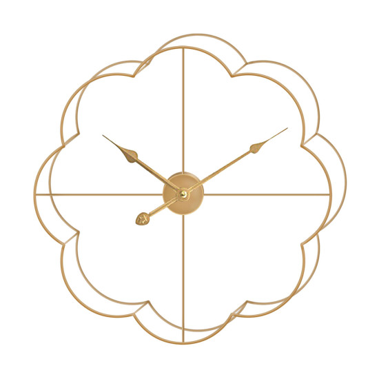 Ρολόι Τοίχου ArteLibre Χρυσό Μέταλλο 60x60x5cm