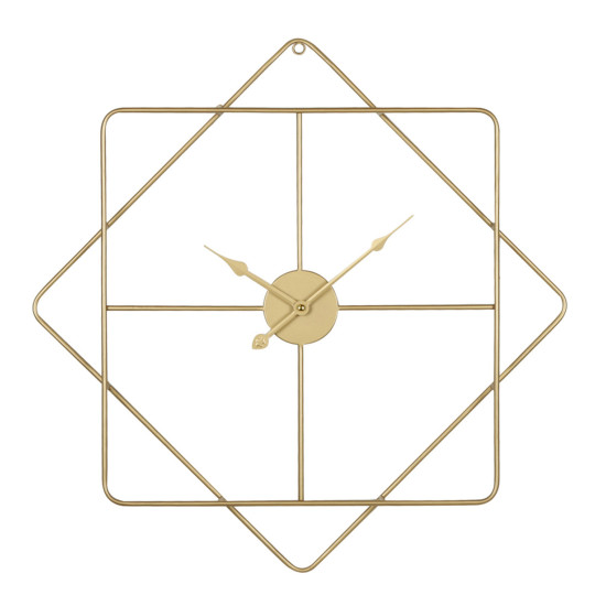 Ρολόι Τοίχου ArteLibre Χρυσό Μέταλλο 60x60x5cm