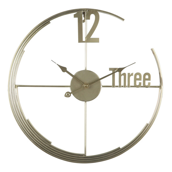 Ρολόι Τοίχου ArteLibre Χρυσό Μέταλλο 45.7x45.7x3.5cm
