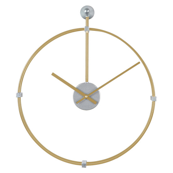 Ρολόι Τοίχου ArteLibre Χρυσό Μέταλλο 54x47x6cm